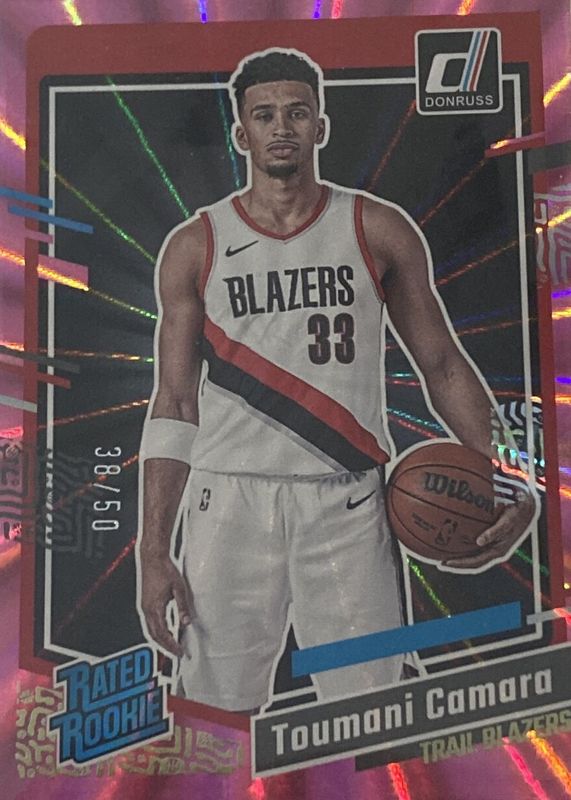 Toumani Camara 2023 Donruss #245 Holo Pink Laser /50 Rookie RAW