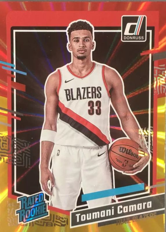 Toumani Camara 2023 Donruss #245 Holo Red & Gold Laser Rookie RAW