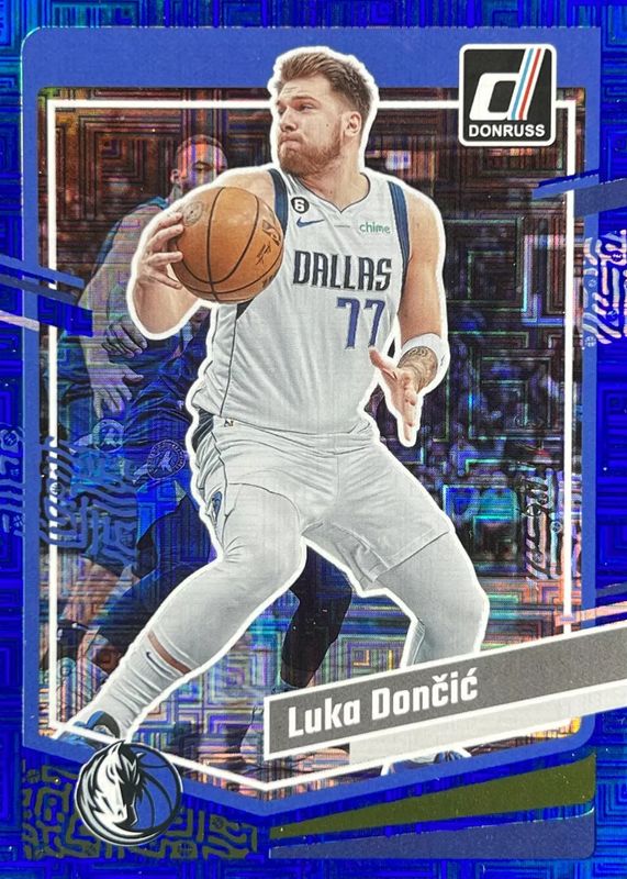 Luka Doncic 2023 Donruss #141 Choice Blue /49 PSA 10