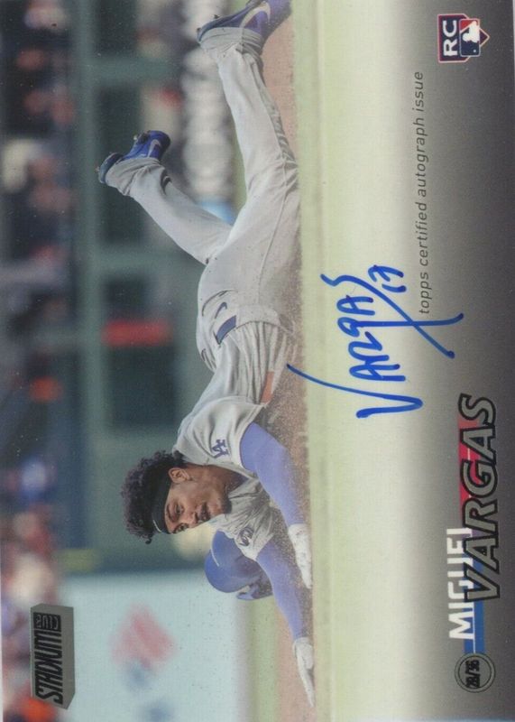 Miguel Vargas 2023 Stadium Club #SCBA-MV Autographs - Black Foil /25 Rookie RAW