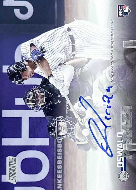 Oswald Peraza 2023 Stadium Club #SCBA-OP Autographs Rookie SGC 9.5