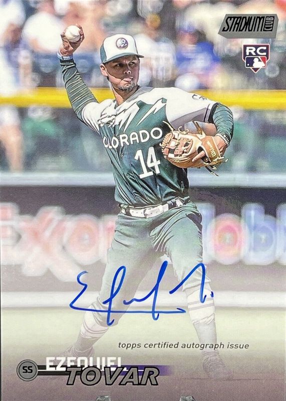 Ezequiel Tovar 2023 Stadium Club #SCBA-ET Autographs - Black Foil /25 Rookie RAW