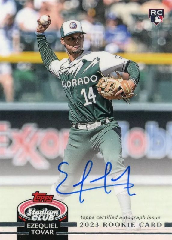 Ezequiel Tovar 2023 Stadium Club #RDVA-ET Autographs - 1992 Rookie Design Variation /25 RAW