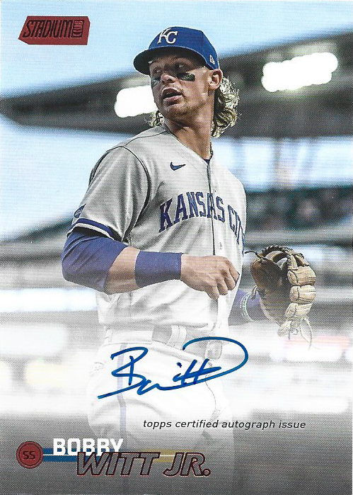 Bobby Witt Jr. 2023 Stadium Club #SCBA-BW Autographs - Red
