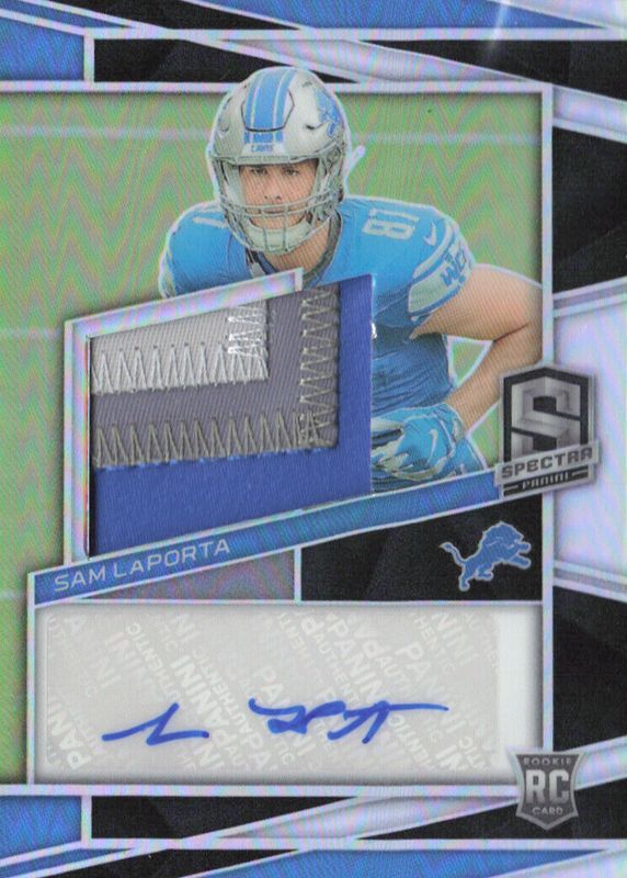 Sam LaPorta 2023 Spectra #232 Rookie Patch Auto /99 RAW