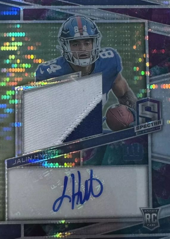 Jalin Hyatt 2023 Spectra #215 Rookie Patch Auto - Celestial /75 RAW