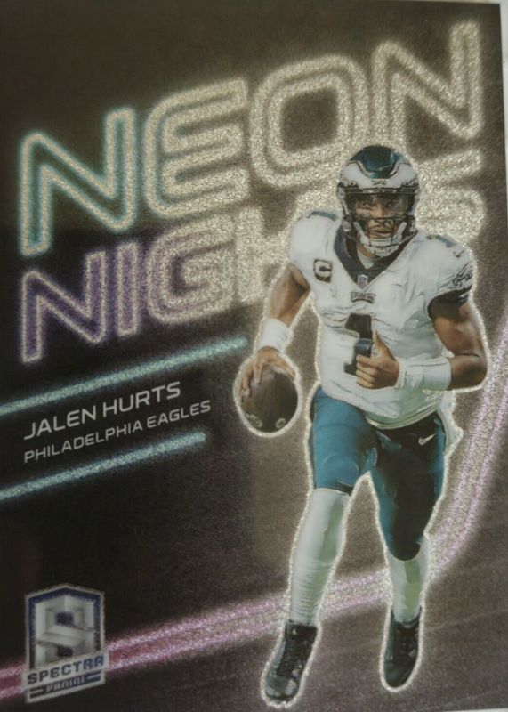 Jalen Hurts 2023 Spectra #NN-JH Neon Nights /(SSP) PSA 10