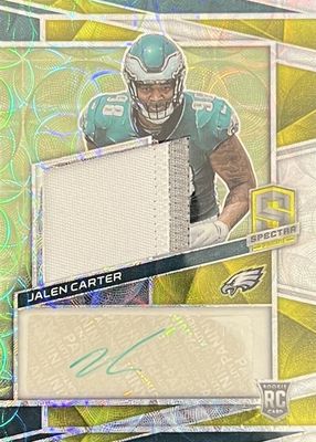 Jalen Carter 2023 Panini Plates & Patches Double Coverage Swatch RC 21/25  #DC-7