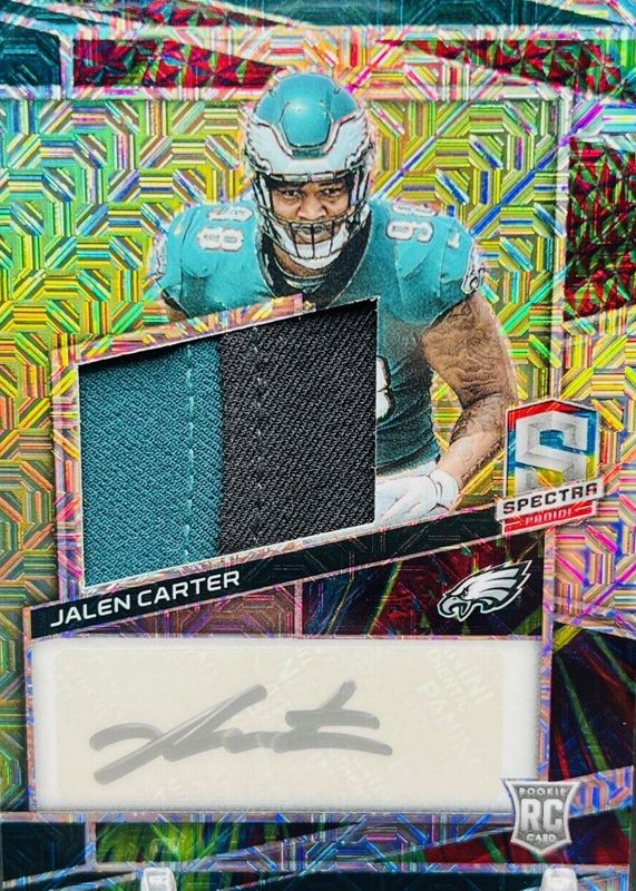 Jalen Carter 2023 Spectra #214 Rookie Patch Auto - Meta /10 RAW