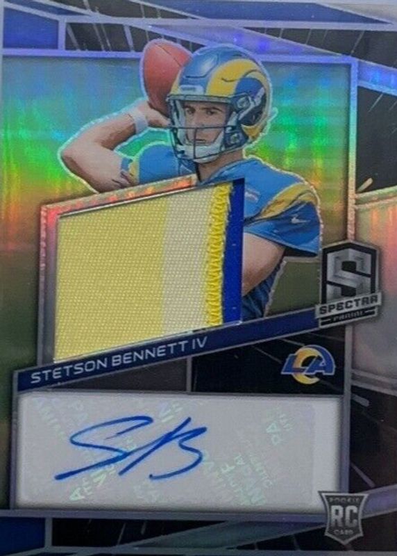 Stetson Bennett IV 2023 Spectra #234 Rookie Patch Auto - Hyper /60 RAW