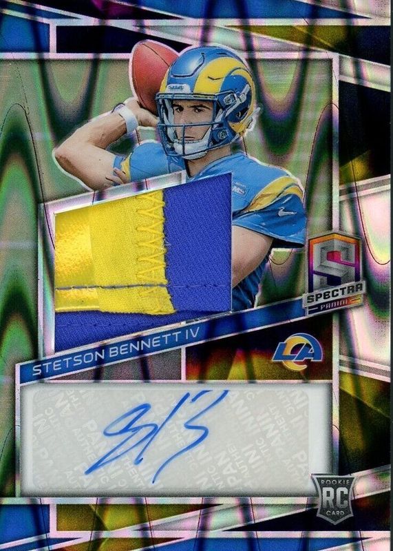 Stetson Bennett IV 2023 Spectra #234 Rookie Patch Auto - Supernova /70 RAW