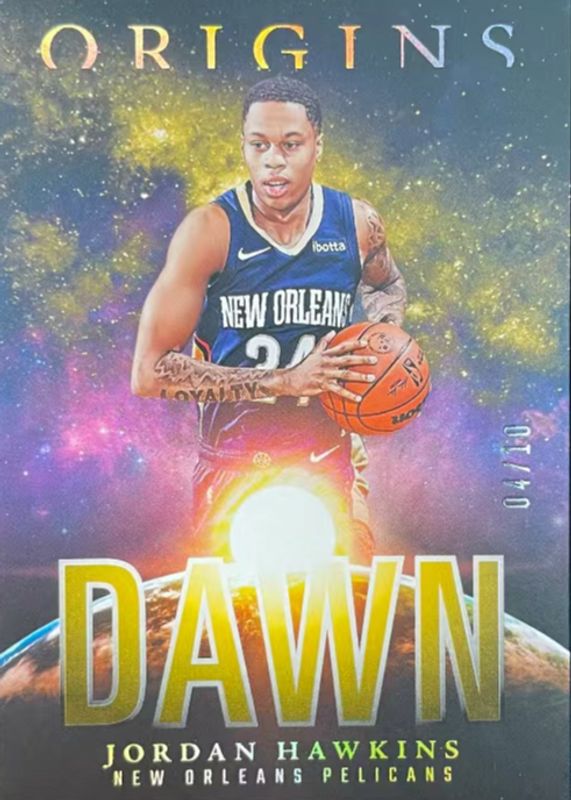 Jordan Hawkins 2023 Origins #18 Dawn - Gold /10 Rookie RAW