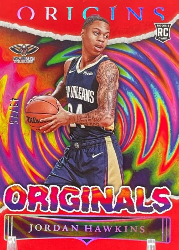 Jordan Hawkins 2023 Origins #25 Originals - Red /75 Rookie PSA 10