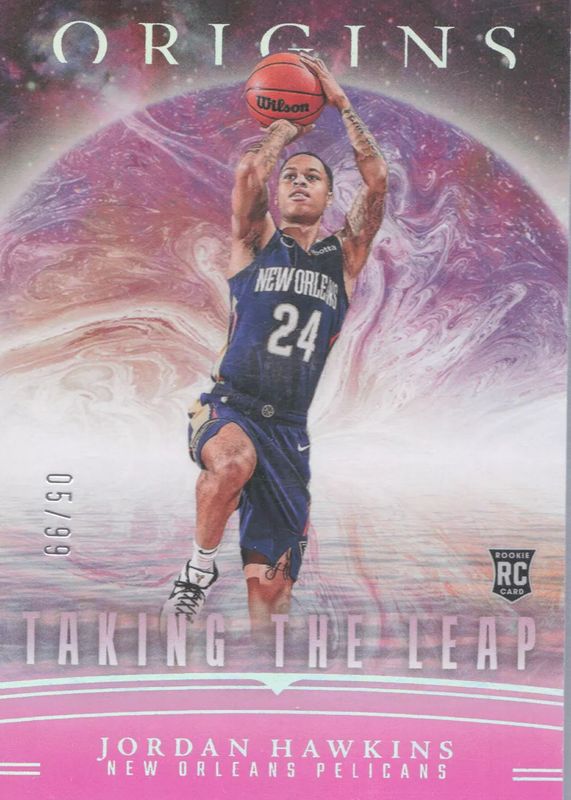 Jordan Hawkins 2023 Origins #11 Taking the Leap - Pink /99 Rookie PSA 10