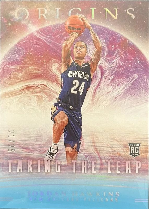 Jordan Hawkins 2023 Origins #11 Taking the Leap - Turquoise /25 Rookie RAW