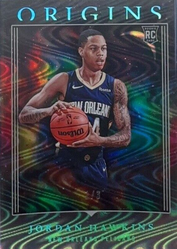 Jordan Hawkins 2023 Origins #100 FOTL Swirl /3 Rookie RAW