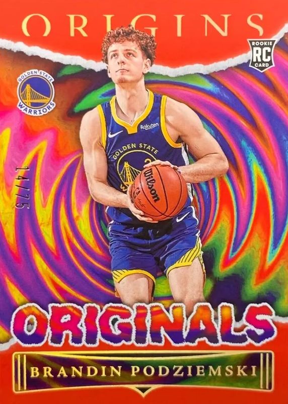 Brandin Podziemski 2023 Origins #20 Originals - Red /75 Rookie RAW