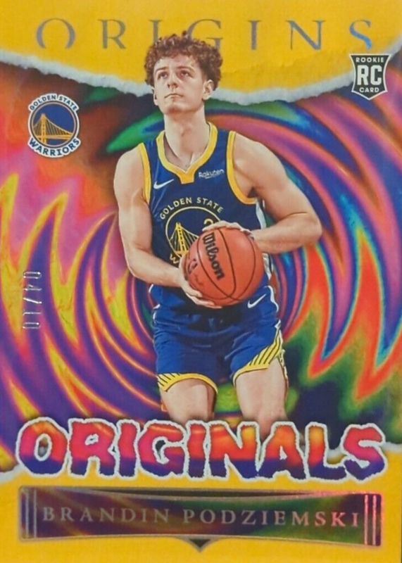 Brandin Podziemski 2023 Origins #20 Originals - Gold /10 Rookie RAW
