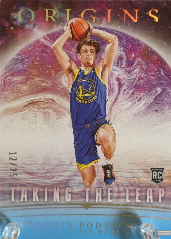 Brandin Podziemski 2023 Origins #15 Taking the Leap - Turquoise /25 Rookie RAW