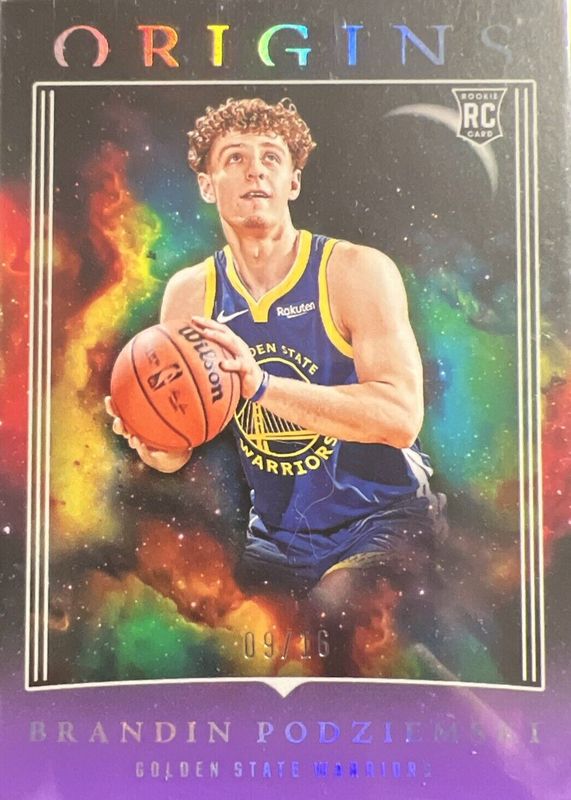 Brandin Podziemski 2023 Origins #24 FOTL Purple /16 Rookie RAW