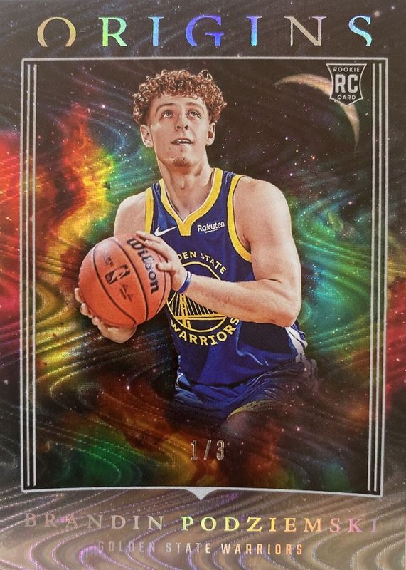 Brandin Podziemski 2023 Origins #24 FOTL Swirl /3 Rookie RAW