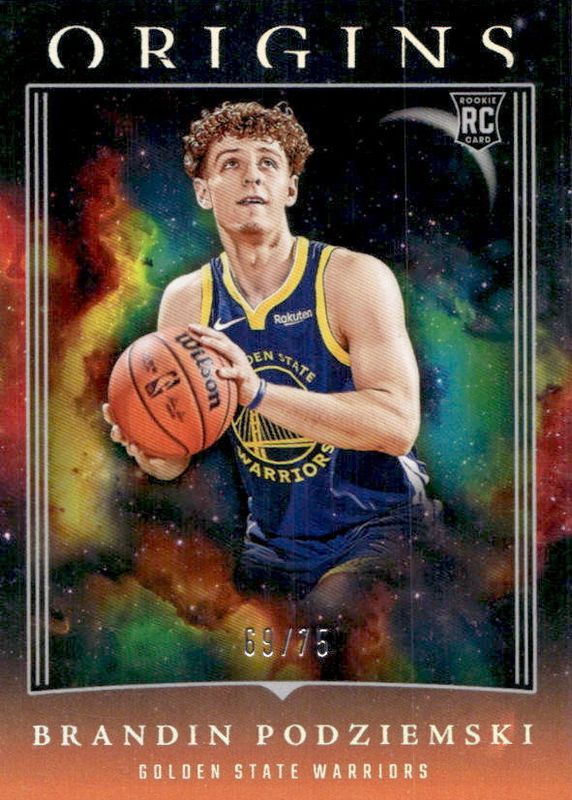 Brandin Podziemski 2023 Origins #24 Orange /75 Rookie RAW