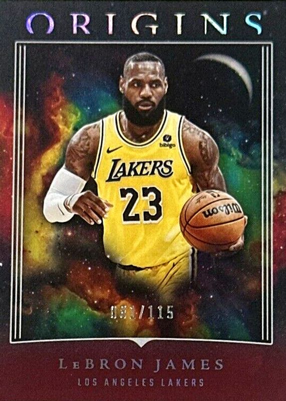 LeBron James 2023 Origins #12 Maroon /115 PSA 10