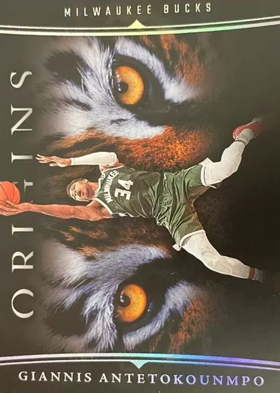 Giannis Antetokounmpo 2023 Origins #4 Tiger Eyes /(SSP) PSA 9