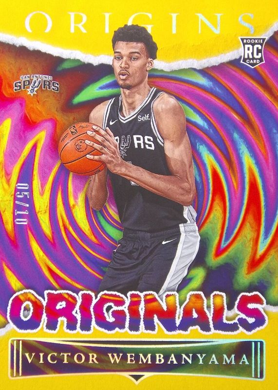 Victor Wembanyama 2023 Origins #13 Originals - Gold /10 Rookie RAW