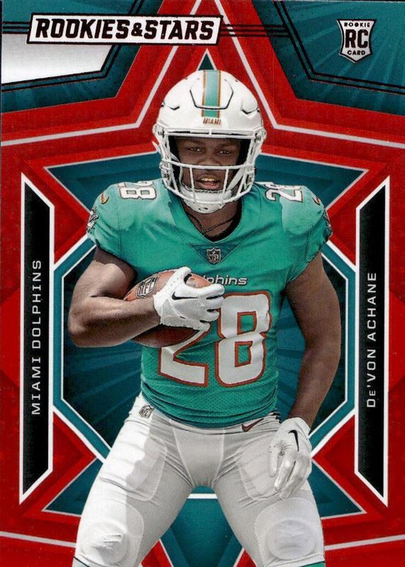 De'Von Achane 2023 Rookies & Stars #132 Green RAW