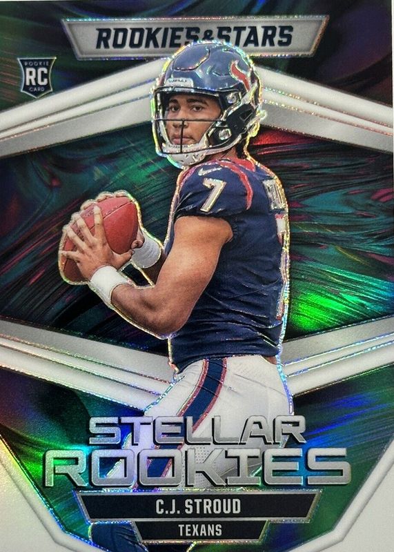 CJ Stroud 2023 Rookies & Stars #SR-5 Stellar Rookies - White /149 Rookie SGC 9