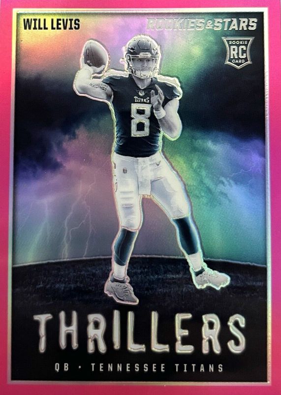 Will Levis 2023 Rookies & Stars #TH-29 Thrillers - Pink /75 Rookie BGS 10 PRISTINE