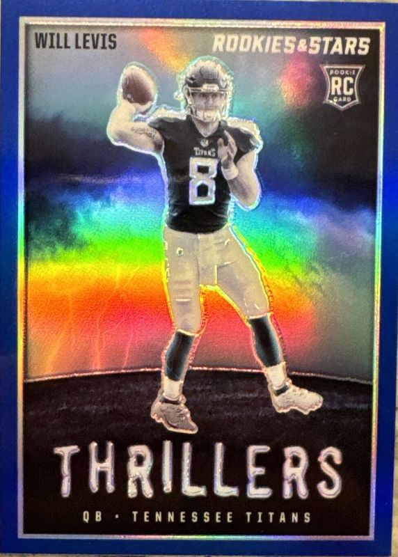 Will Levis 2023 Rookies & Stars #TH-29 Thrillers - Blue /50 Rookie SGC 9.5