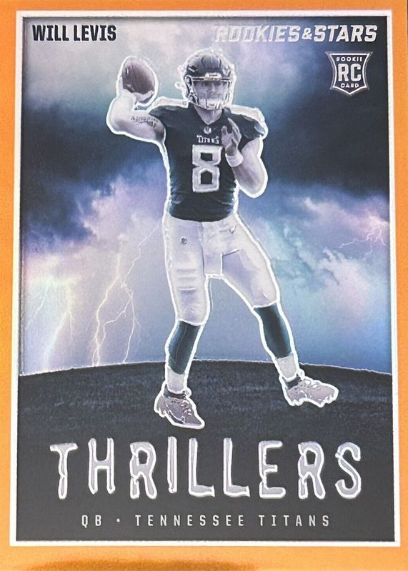 Will Levis 2023 Rookies & Stars #TH-29 Thrillers - Orange /25 PSA 10