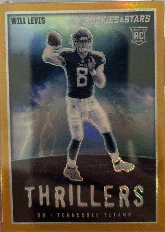 Will Levis 2023 Rookies & Stars #TH-29 Thrillers - Gold /10 PSA 10