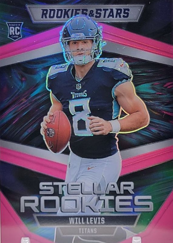 Will Levis 2023 Rookies & Stars #SR-10 Stellar Rookies - Pink /75 SGC 10