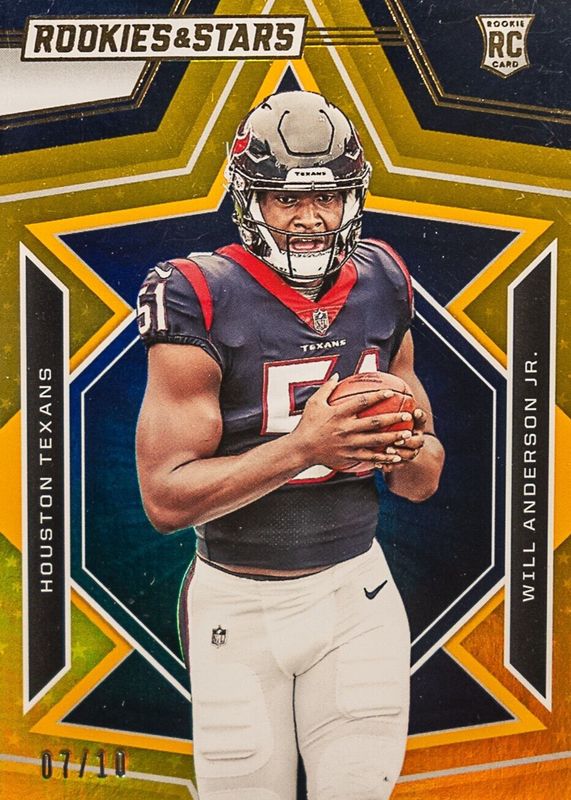 Will Anderson Jr. 2023 Rookies & Stars #196 Gold /10 RAW