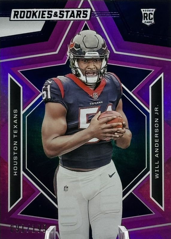 Will Anderson Jr. 2023 Rookies & Stars #196 Purple /199 RAW