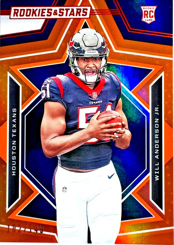 Will Anderson Jr. 2023 Rookies & Stars #196 Orange /149 RAW