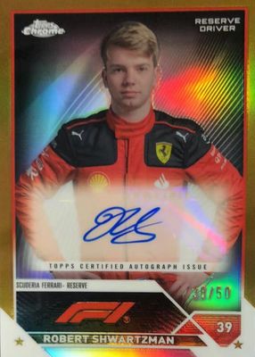 2023 Topps Chrome Formula 1 #CAC-RSH Autographs - Gold Refractor /50