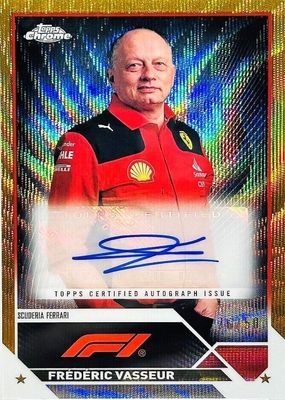 2023 Topps Chrome Formula 1 #CAC-FVI Autographs - Gold Wave Refractor /50