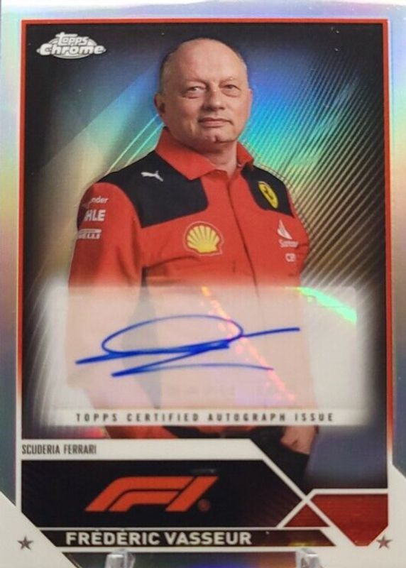 Frederic Vasseur 2023 Topps Chrome Formula 1 #CAC-FVI Autographs SGC 9