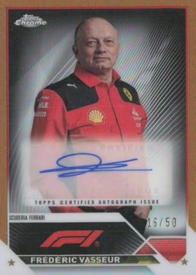 2023 Topps Chrome Formula 1 #CAC-FVI Autographs - Gold Refractor /50
