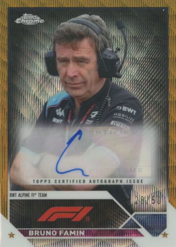 2023 Topps Chrome Formula 1 #CAC-BF Autographs - Gold Wave Refractor /50