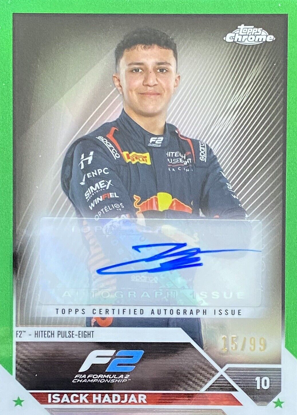 Isack Hadjar 2023 Topps Chrome Formula 1 #CAC-IH Autographs