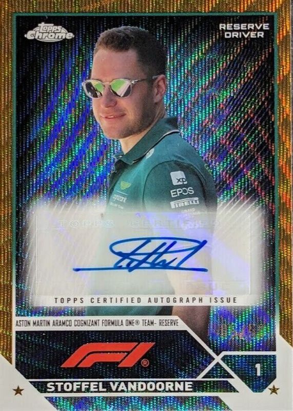 2023 Topps Chrome Formula 1 #CAC-SV Autographs - Gold Wave Refractor /50