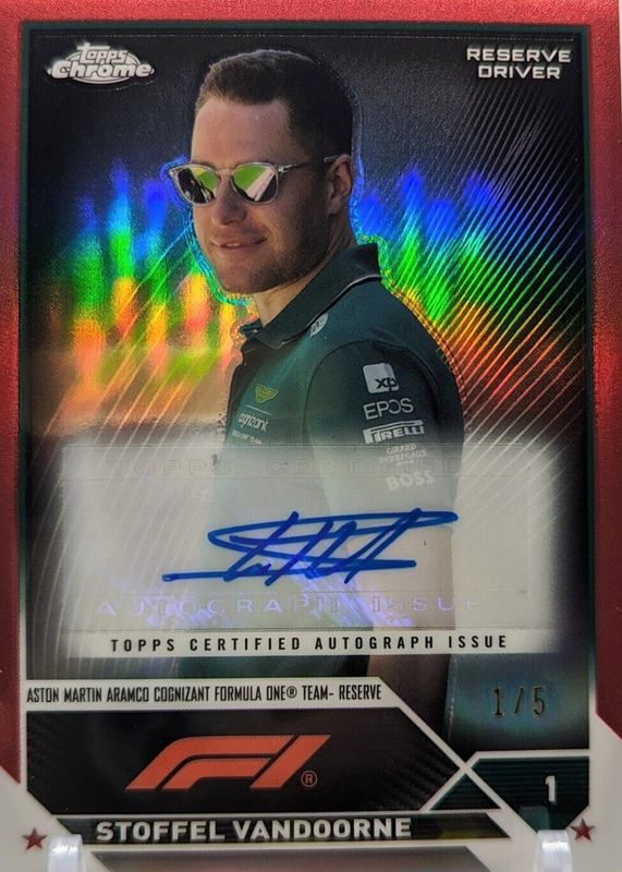 2023 Topps Chrome Formula 1 #CAC-SV Autographs - Red Refractor /5