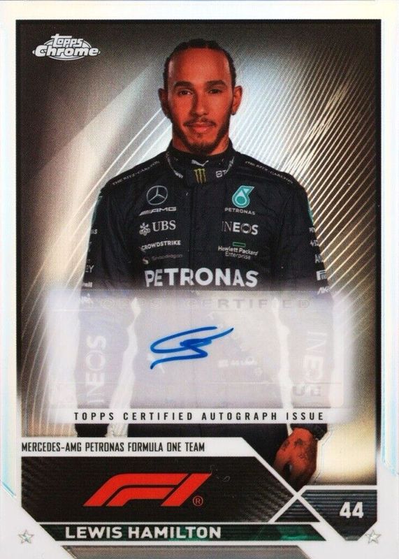 Lewis Hamilton 2023 Topps Chrome Formula 1 #CAC-LH Autographs PSA 10