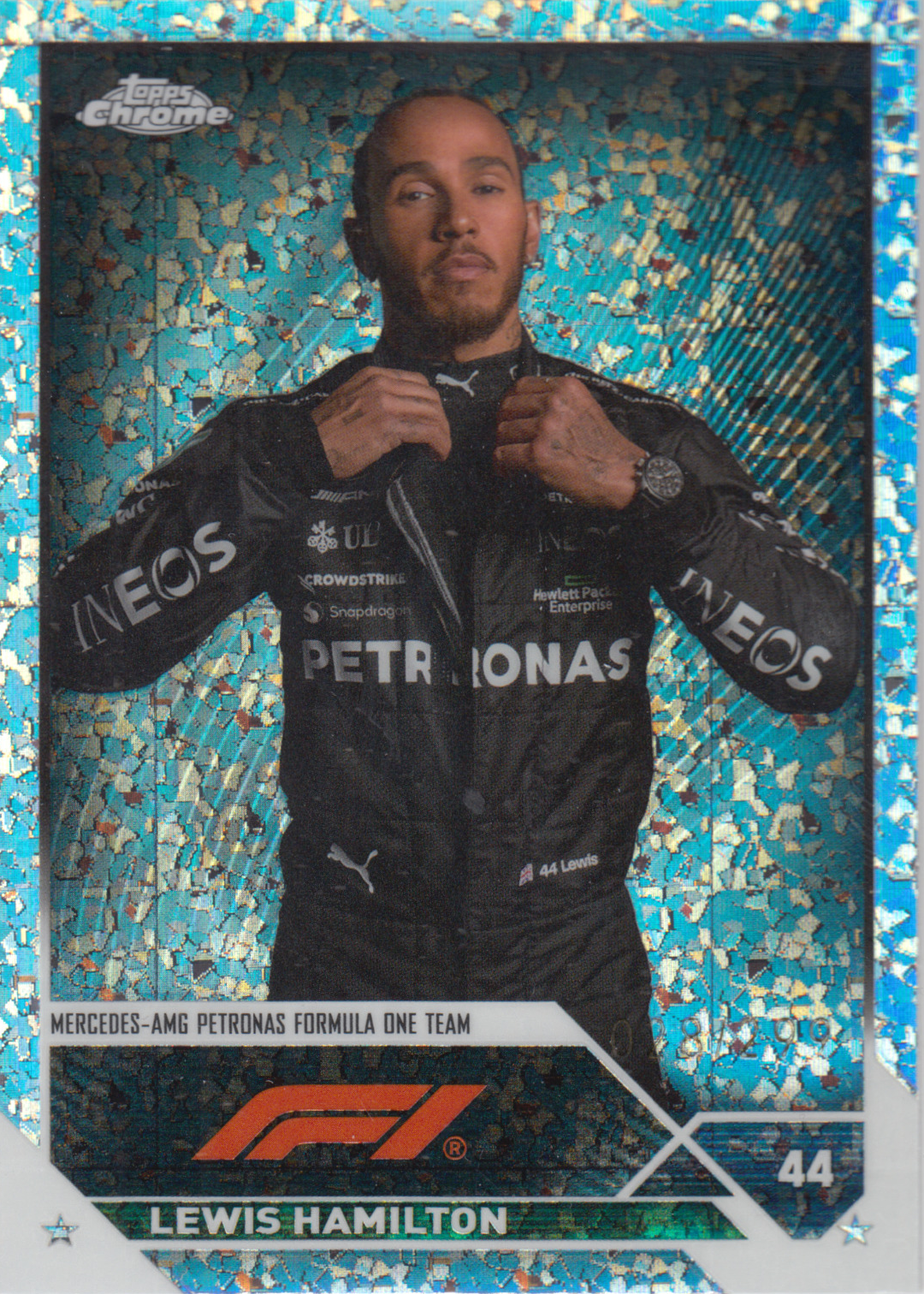 2021 Lewis Hamilton Topps Chrome F1 Formula 1 #1 Purple Refractor /399 PSA9  Card