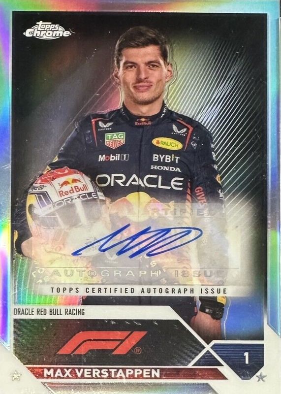 Max Verstappen 2023 Topps Chrome Formula 1 #CAC-MV Autographs PSA 7